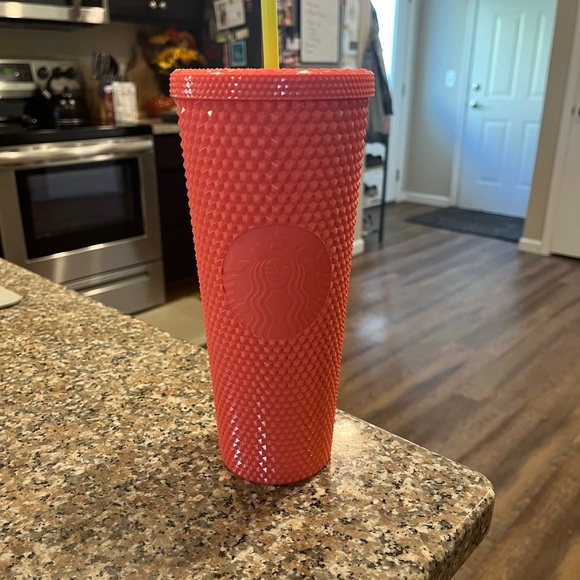 Starbucks Other - Starbucks Pink Studded Tumbler and Yellow Straw